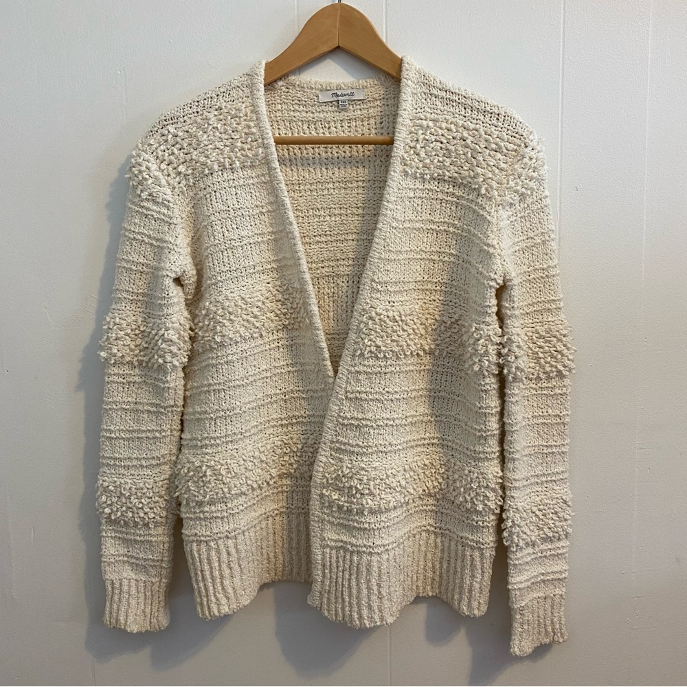Madewell Bronson Cardigan Sweater XXS size in Seashell (ivory) Color